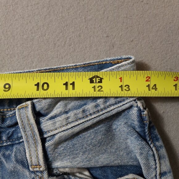 Levis 94 Baggy Wide-Leg Jeans Womens 25 27x29 Blue Denim Cotton Distressed - Picture 8 of 15